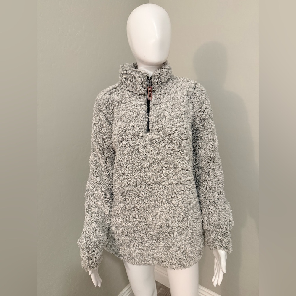 Weatherproof Gray Sherpa Turtleneck Sweater